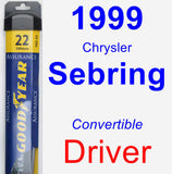 Driver Wiper Blade for 1999 Chrysler Sebring - Assurance