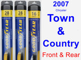 Front & Rear Wiper Blade Pack for 2007 Chrysler Town & Country - Assurance