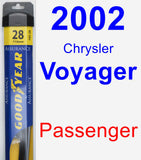 Passenger Wiper Blade for 2002 Chrysler Voyager - Assurance