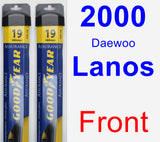 Front Wiper Blade Pack for 2000 Daewoo Lanos - Assurance