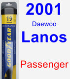 Passenger Wiper Blade for 2001 Daewoo Lanos - Assurance