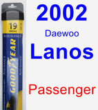 Passenger Wiper Blade for 2002 Daewoo Lanos - Assurance