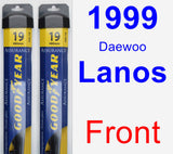 Front Wiper Blade Pack for 1999 Daewoo Lanos - Assurance