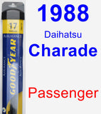 Passenger Wiper Blade for 1988 Daihatsu Charade - Assurance