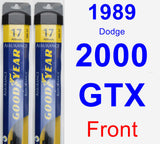 Front Wiper Blade Pack for 1989 Dodge 2000 GTX - Assurance