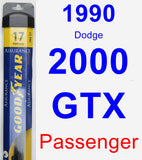 Passenger Wiper Blade for 1990 Dodge 2000 GTX - Assurance