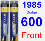 Front Wiper Blade Pack for 1985 Dodge 600 - Assurance