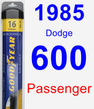 Passenger Wiper Blade for 1985 Dodge 600 - Assurance