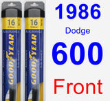 Front Wiper Blade Pack for 1986 Dodge 600 - Assurance