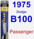 Passenger Wiper Blade for 1975 Dodge B100 - Assurance