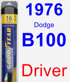 Driver Wiper Blade for 1976 Dodge B100 - Assurance