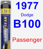 Passenger Wiper Blade for 1977 Dodge B100 - Assurance