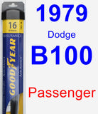 Passenger Wiper Blade for 1979 Dodge B100 - Assurance