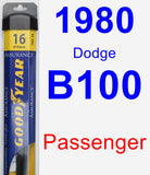 Passenger Wiper Blade for 1980 Dodge B100 - Assurance