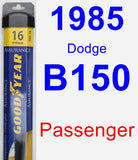 Passenger Wiper Blade for 1985 Dodge B150 - Assurance