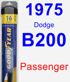 Passenger Wiper Blade for 1975 Dodge B200 - Assurance