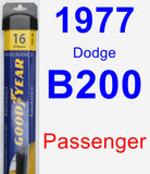 Passenger Wiper Blade for 1977 Dodge B200 - Assurance