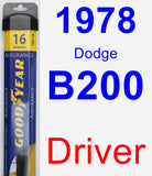 Driver Wiper Blade for 1978 Dodge B200 - Assurance