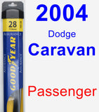 Passenger Wiper Blade for 2004 Dodge Caravan - Assurance