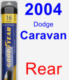 Rear Wiper Blade for 2004 Dodge Caravan - Assurance