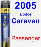 Passenger Wiper Blade for 2005 Dodge Caravan - Assurance