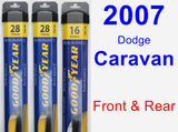 Front & Rear Wiper Blade Pack for 2007 Dodge Caravan - Assurance