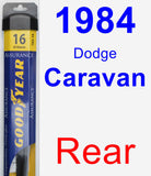 Rear Wiper Blade for 1984 Dodge Caravan - Assurance