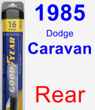 Rear Wiper Blade for 1985 Dodge Caravan - Assurance