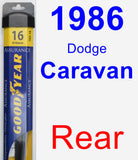 Rear Wiper Blade for 1986 Dodge Caravan - Assurance