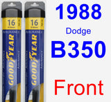 Front Wiper Blade Pack for 1988 Dodge B350 - Assurance