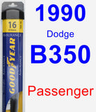 Passenger Wiper Blade for 1990 Dodge B350 - Assurance