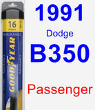 Passenger Wiper Blade for 1991 Dodge B350 - Assurance