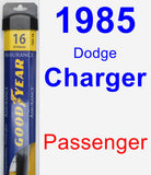 Passenger Wiper Blade for 1985 Dodge Charger - Assurance