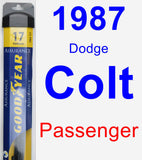 Passenger Wiper Blade for 1987 Dodge Colt - Assurance