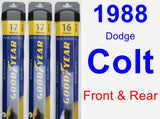 Front & Rear Wiper Blade Pack for 1988 Dodge Colt - Assurance