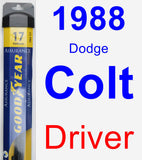 Driver Wiper Blade for 1988 Dodge Colt - Assurance