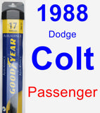 Passenger Wiper Blade for 1988 Dodge Colt - Assurance