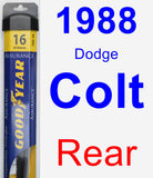 Rear Wiper Blade for 1988 Dodge Colt - Assurance