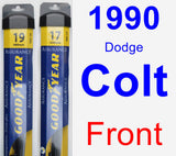 Front Wiper Blade Pack for 1990 Dodge Colt - Assurance