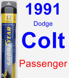 Passenger Wiper Blade for 1991 Dodge Colt - Assurance