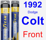 Front Wiper Blade Pack for 1992 Dodge Colt - Assurance