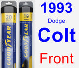 Front Wiper Blade Pack for 1993 Dodge Colt - Assurance