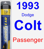 Passenger Wiper Blade for 1993 Dodge Colt - Assurance