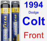 Front Wiper Blade Pack for 1994 Dodge Colt - Assurance