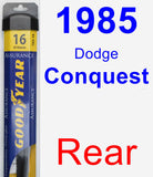 Rear Wiper Blade for 1985 Dodge Conquest - Assurance