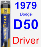 Driver Wiper Blade for 1979 Dodge D50 - Assurance