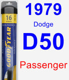 Passenger Wiper Blade for 1979 Dodge D50 - Assurance