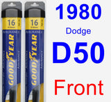 Front Wiper Blade Pack for 1980 Dodge D50 - Assurance