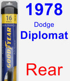 Rear Wiper Blade for 1978 Dodge Diplomat - Assurance