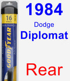 Rear Wiper Blade for 1984 Dodge Diplomat - Assurance